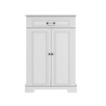 Ines elegant white wysoka komoda 2-drzwiowa