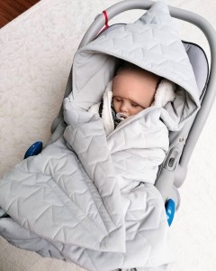 BeVelvet! Kocyk do nosidełka i fotelika - szary