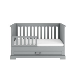 Ines neutral gray łóżeczko 70x140 z funkcją tapczanika