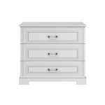 Ines elegant white komoda 3-szufladowa