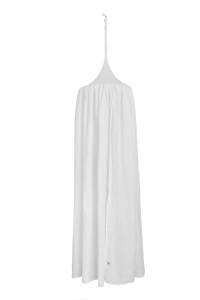 Snowy white lniany baldachim